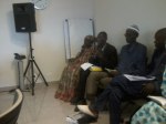 Representatives of communities affected by the coal power plant project in Bargny (in the middle, the GS of Rencontre Africaine des Droits de l’Homme/Raddho)